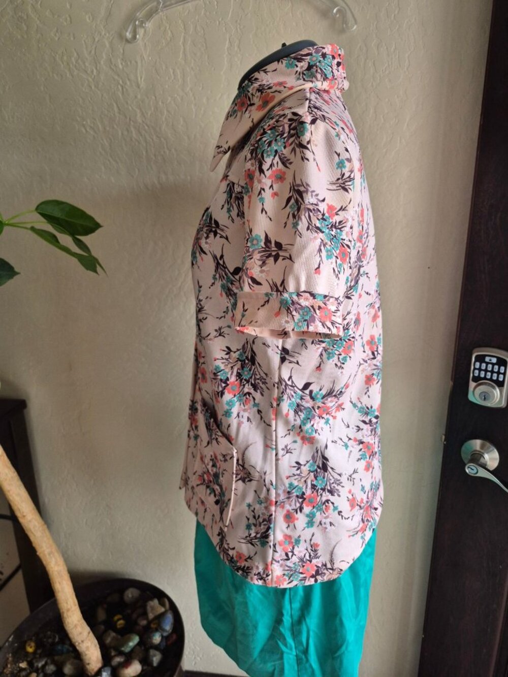 Vintage Smartique Floral Button-Up Short Sleeve Blouse size M - Picture 4 of 7
